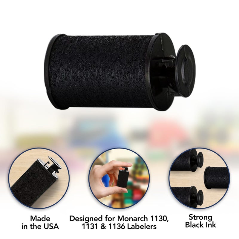 Perco Ink Roll for Monarch 1130, 1131 and 1136 Price and Date Guns - Pack of 4 Replacement Inkers for Monarch 1130, 1131 and 1136 Labelers - Easy to Load, Premium, Clear & Bold Prints - Made in USA - Image 3